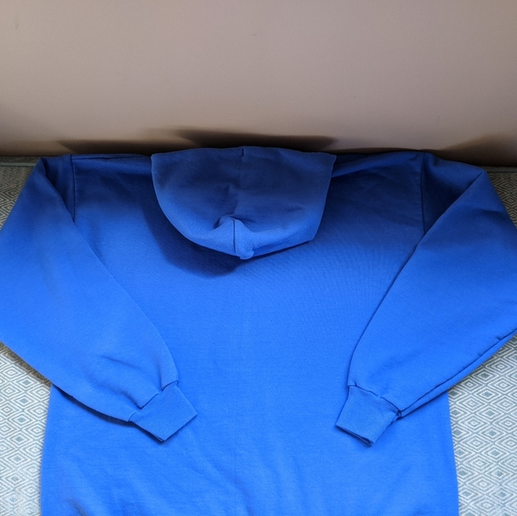 Men's Blue Full Zip Hoodie - Picture 9 of 10